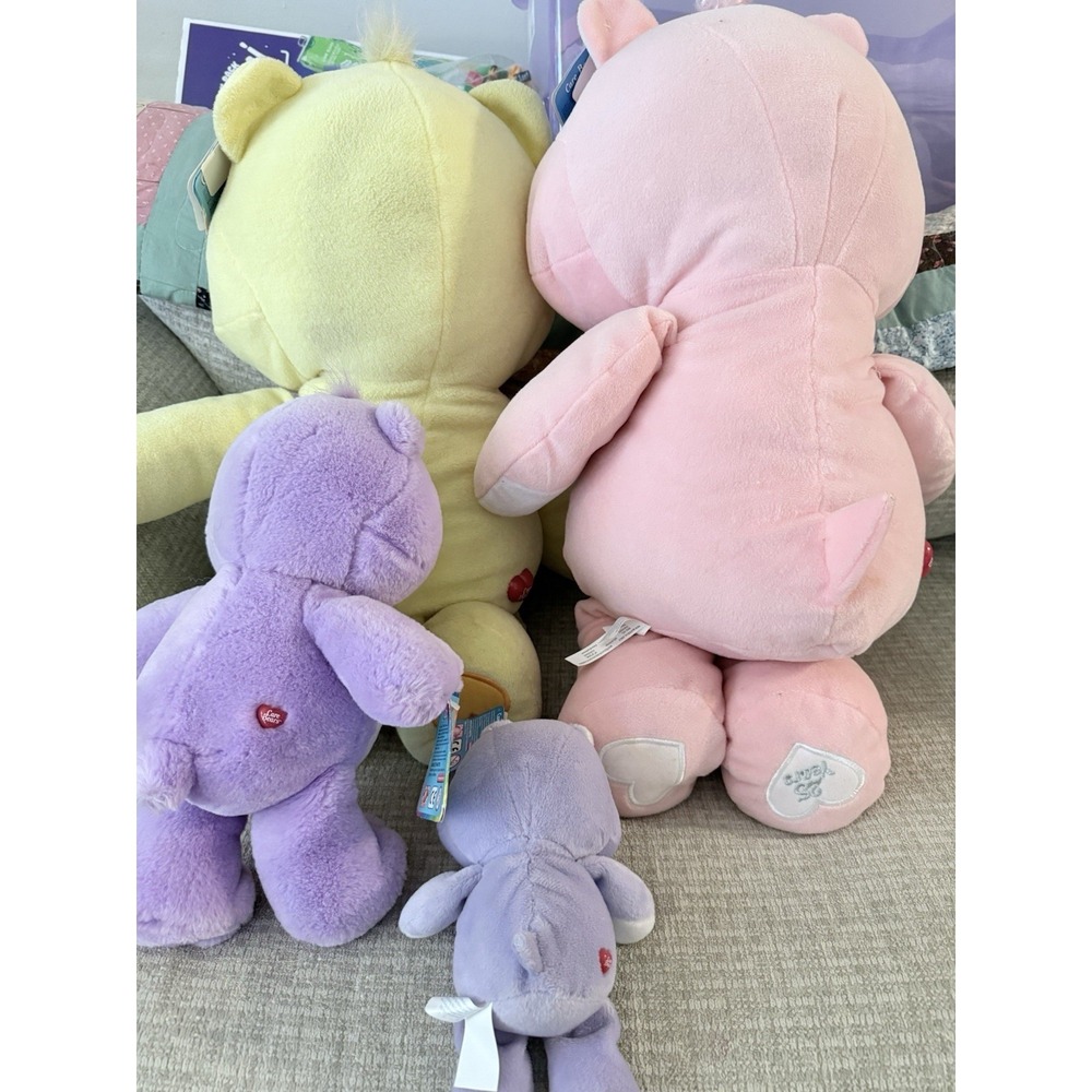 NWT 2 Large 24" Care Bears Cheer Bear Plush Pink & Funshine Bear…2 Share Bears - Picture 8 of 9